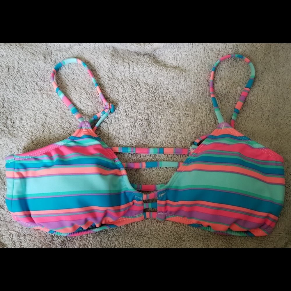 NWOT Hobie brights bikini top adjustable straps